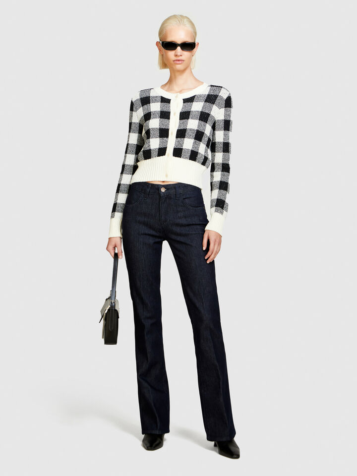 Flare fit Cannes jeans - women's bootcut & flared jeans - Dark Blue | Sisley image number 1